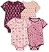 pippi Confezione da 4 Body per Neonato con Stampa, a Maniche Corte Modellante, Viola (Lilac 600), 104 cm Bambine e Ragazze