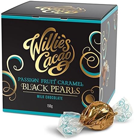 Willie's, Black Pearls, Passion Fruit Caramel Milk Chocolates
