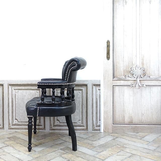 ① 北欧レトロ ニトリ DCサザナミ 回転式 木製椅子 アームチェア 和モダン