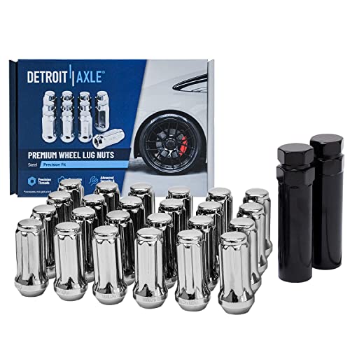 Image of Detroit Axle - Front End Kit for 2004-2006 Chevrolet Silverado 1500 Suburban GMC Sierra Yukon XL 1500 Tahoe Cadillac Escalade, Upper Control Arms Sway Bars Tie Rods Ball Joints Wheel Lug Nuts