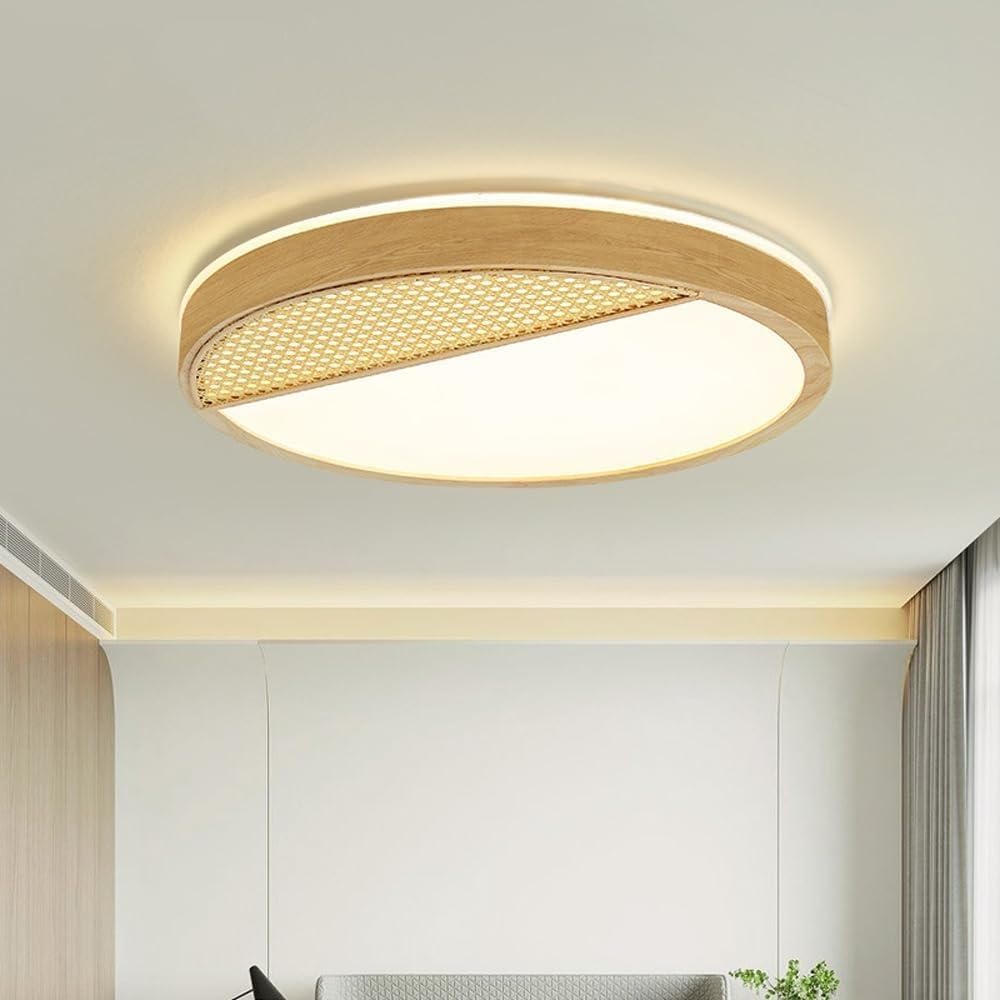 LED Flush Mount Ceiling Light, 3-color Dimming Modern Simple Round Ceiling Lamp, Bottom Design Room Pendant Ceiling Light,Living Room, Dining Room Study Lighting Fixtures(30cm)