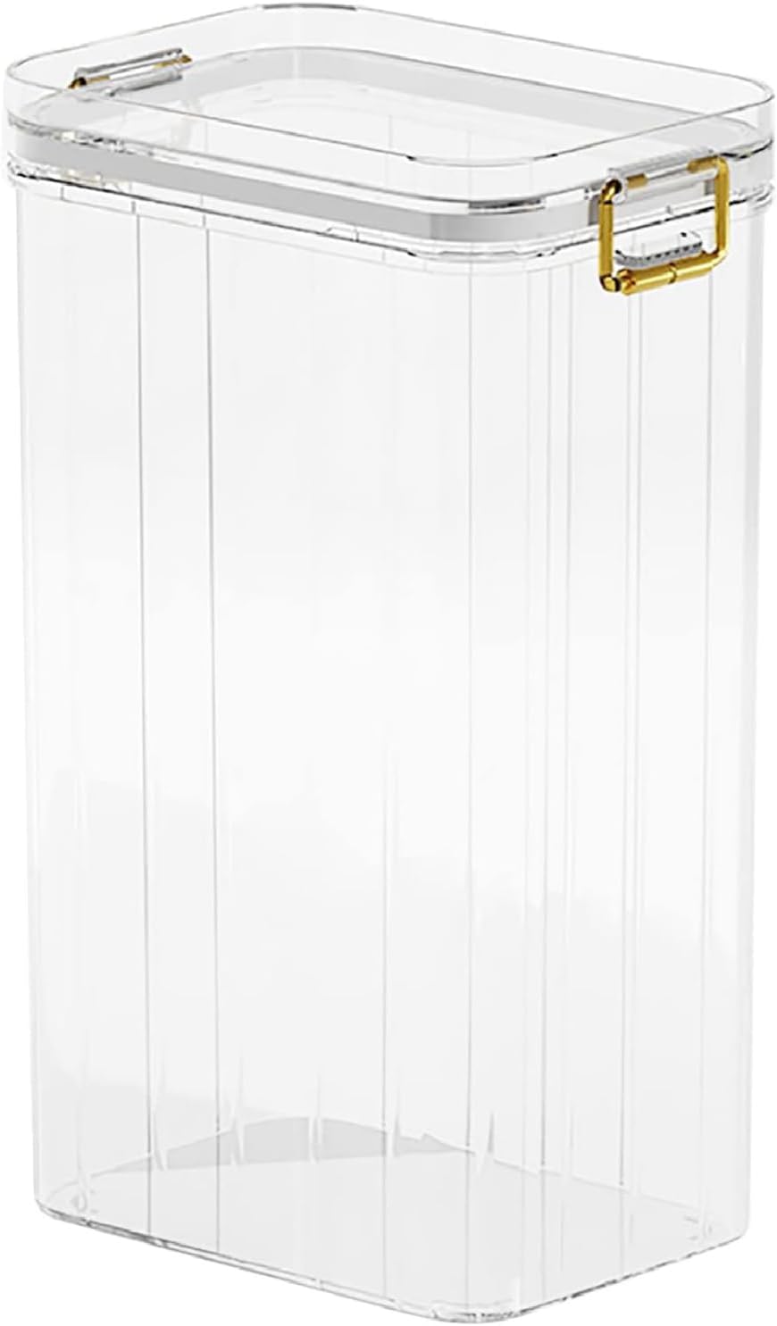 Transparent Storage Container Sealed Storage Tank, PET Large Diameter Grain Tanks Kitchen Storage For Rice Grain Pet Food Flour, Non-slip Water Ripple, 1800ML,1800ml