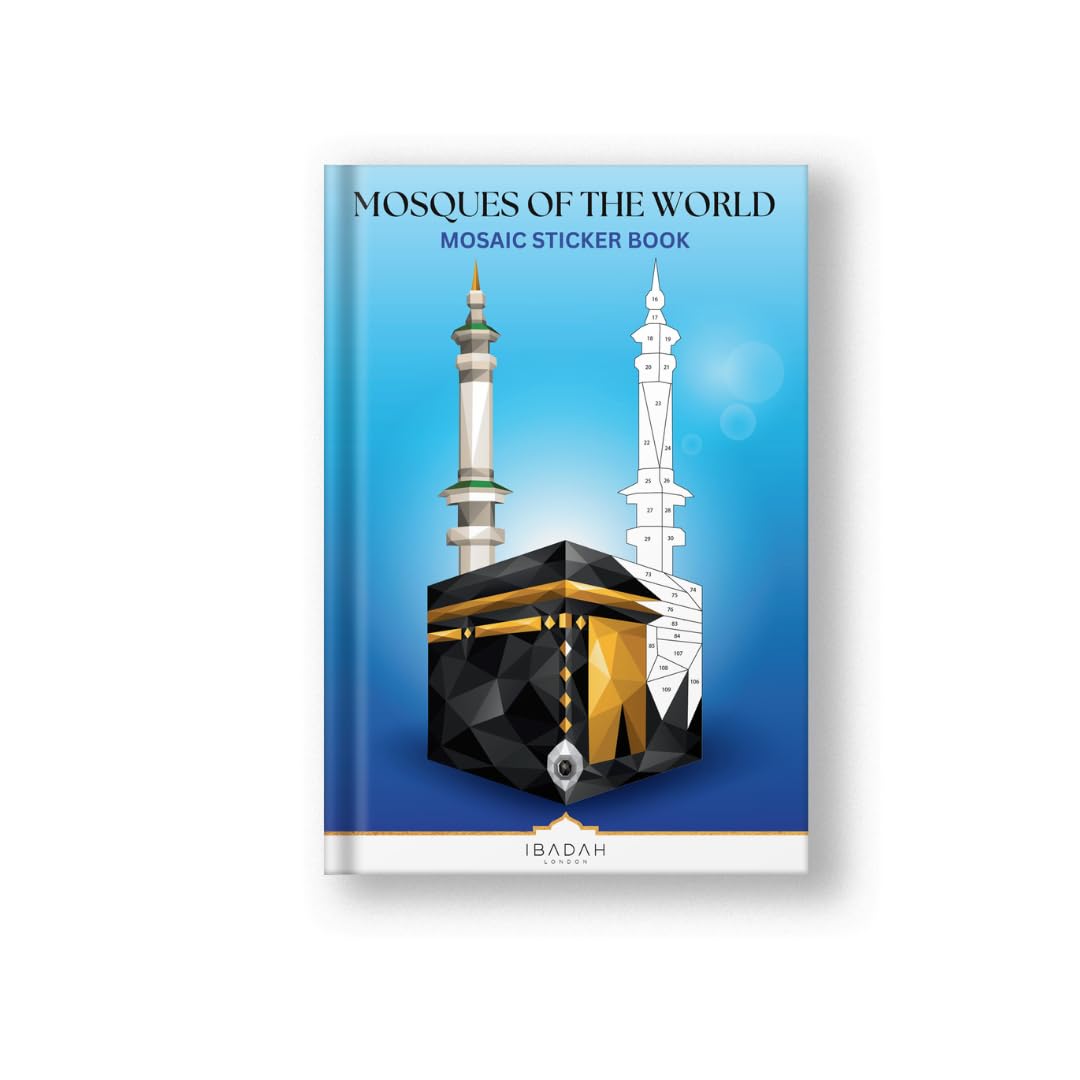 Ibadah London Mosques of The World - Mosaic Sticker Book, for Muslim Kids, Children, Ramadan, Eid Gift
