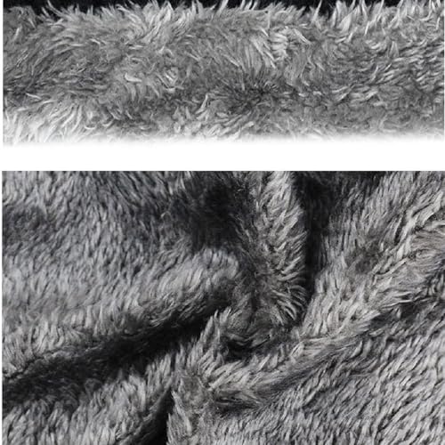 Kit De Frio Luva Inverno + Touca Forrada Masculina Feminina Quente (Lã, Cinza)