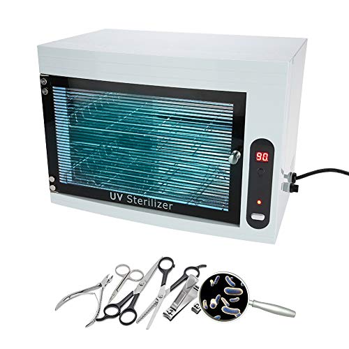 yuyte Manicure Tools UV Disinfection Cabinet, Scissors Towel Nail Tools Ultraviolet Ozone Sterilizer