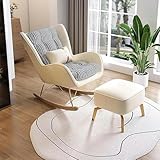 Comfort superiore: la sedia a dondolo offre un livello di comfort senza pari, rendendola il luogo ideale per rilassarsi. Grazie al suo design ergonomico, offre un supporto eccellente per tutto il corpo. Lo schienale alto garantisce una postura corretta e favorisce il rilassamento, mentre i comodi braccioli consentono di appoggiare braccia e mani prevenendo l'affaticamento. Che tu voglia sorseggiare una tazza di caffè o immergerti nella lettura di un libro accattivante.