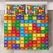 ZFSZSD 3 szt. zestawy poszewek na kołdrę kolor i tetris pojedyncze (140 x 200 cm) zestaw pościeli z 2 poszewkami na poduszki zestaw poszewek na kołdrę z zamkiem błyskawicznym zestaw pościeli z miękkiej mikrofibry