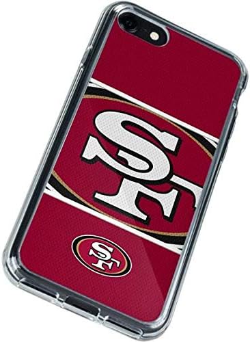 Skinit Clear Phone Case Compatible with iPhone SE (2nd & 3rd Gen) - Officially Licensed NFL San Francisco 49ers Zone Block Design