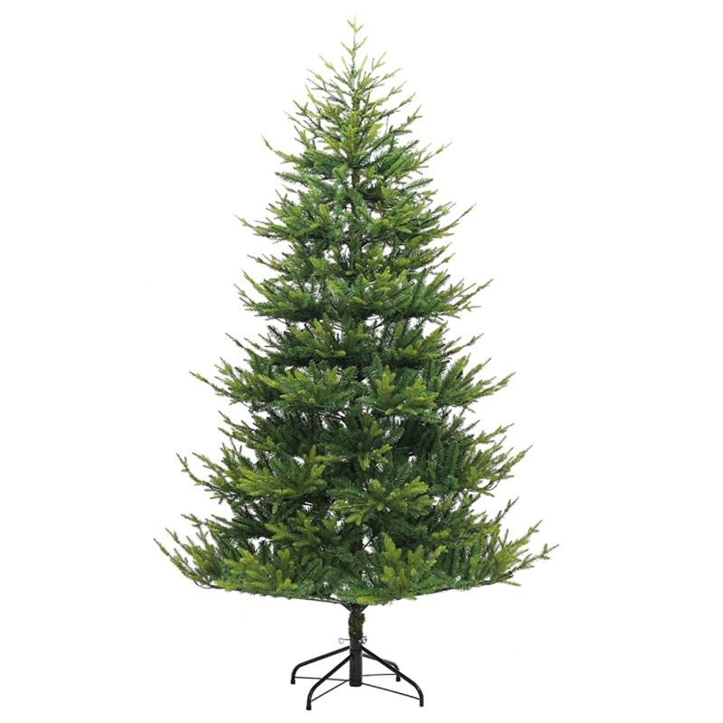 árbol de Navidad 2 árboles de Navidad Artificiales de Pino nórdico con bisagras y Ramas realistas, Ideales for el hogar y la Oficina. pequeño(No Light,210cm)