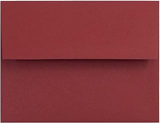 JAM PAPER A2 Premium Invitation Envelopes - 4 3/8 x 5 3/4 - Dark Red - 50/Pack