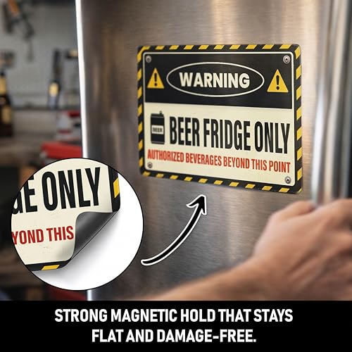 Cartel Imán Beer Fridge Only Bar 8.5 x 11 pulgadas miniatura 2