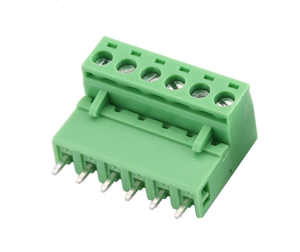 LuoQiuFa10 Set 6-Pin 5.08mm Pitch Male Female PCB Screw Terminal Block