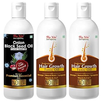 Hair Growth Tonic 100 ML + Hair Growth Tonic 100 ML + Onion Black Seed Oil 100 ML (Combo of 3 Bottle) (300 ML)