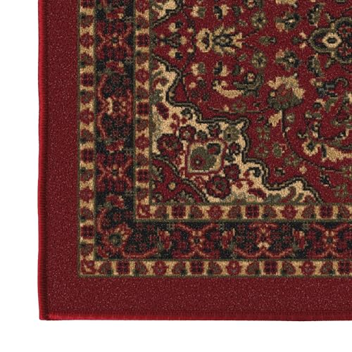 Ottomanson 5' x 6'6" Rugs for Living Room Oriental Area Rug for Bedroom - Non Slip Durable Large Floor Carpet for High Traffic Areas - Indoor Rug for Dining Room Kitchen Kids Playroom, Red Ottomanson 5' x 6'6" Rugs for Living Room Oriental Area Rug for Bedroom - Non Slip Durable Large Floor Carpet for High Traffic Areas - Indoor Rug for Dining Room Kitchen Kids Playroom, Red