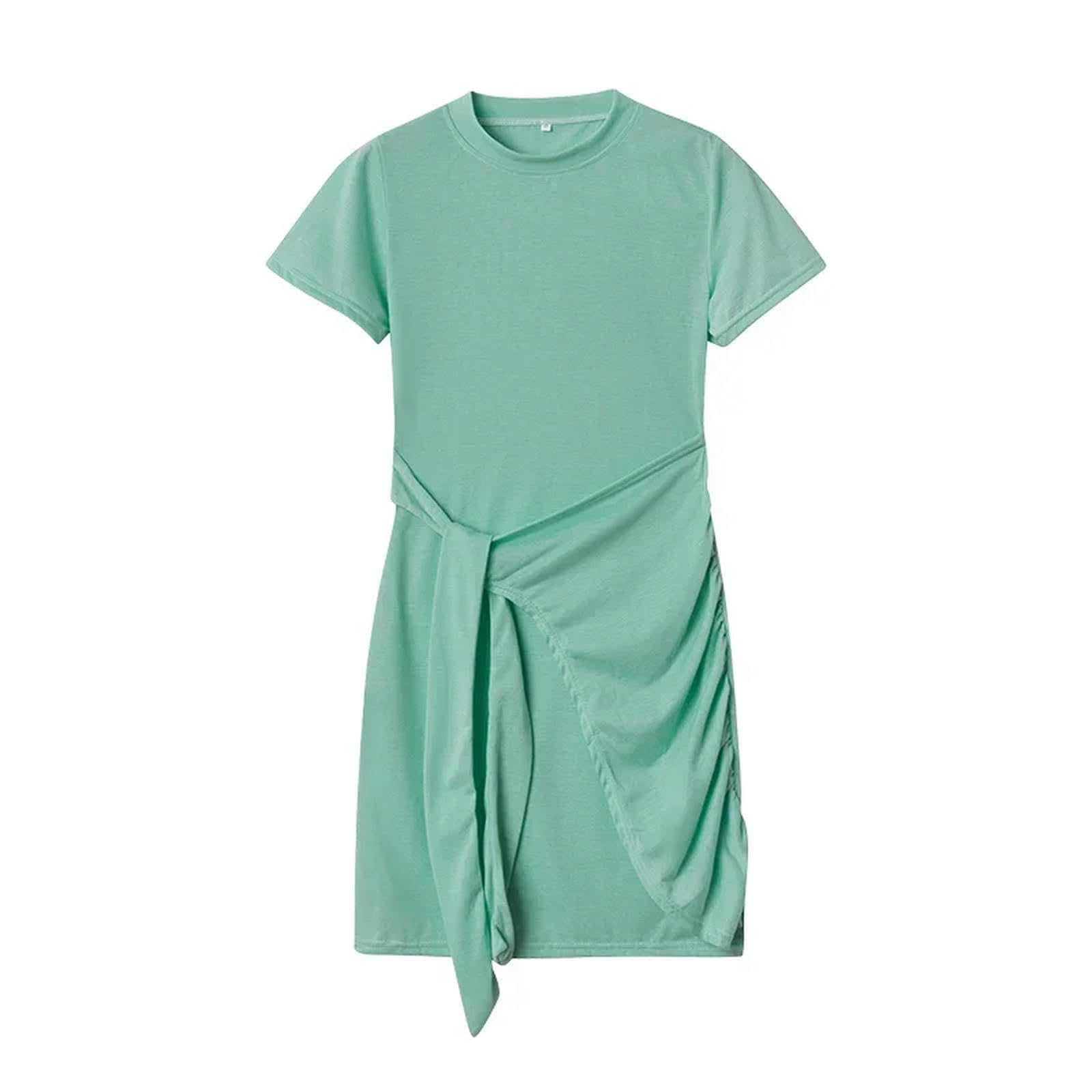Robe à volants manches courtes col rond d'été taille XL