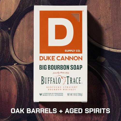 Image of Duke Cannon Supply Co. Extra Large Bar Soap - Men's Natural Bar Soap With A Masculine Scent - Big American Bourbon USA-Made Soap - All Skin Types - Hydrating Big Brick of Soap - Bourbon,10 oz