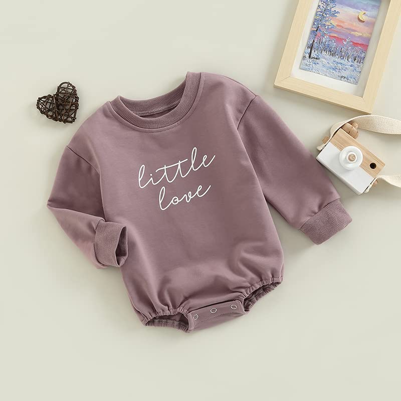 FYBITBO Baby Girl Boy Crewneck Sweatshirt Bubble Romper Long Sleeve Shirt Onesie Valentines Outfit Fall Clothes3