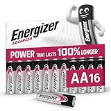 Energizer Advanced - AA Batterien (16 Stück) - 1,5V Alkali-Batterien...