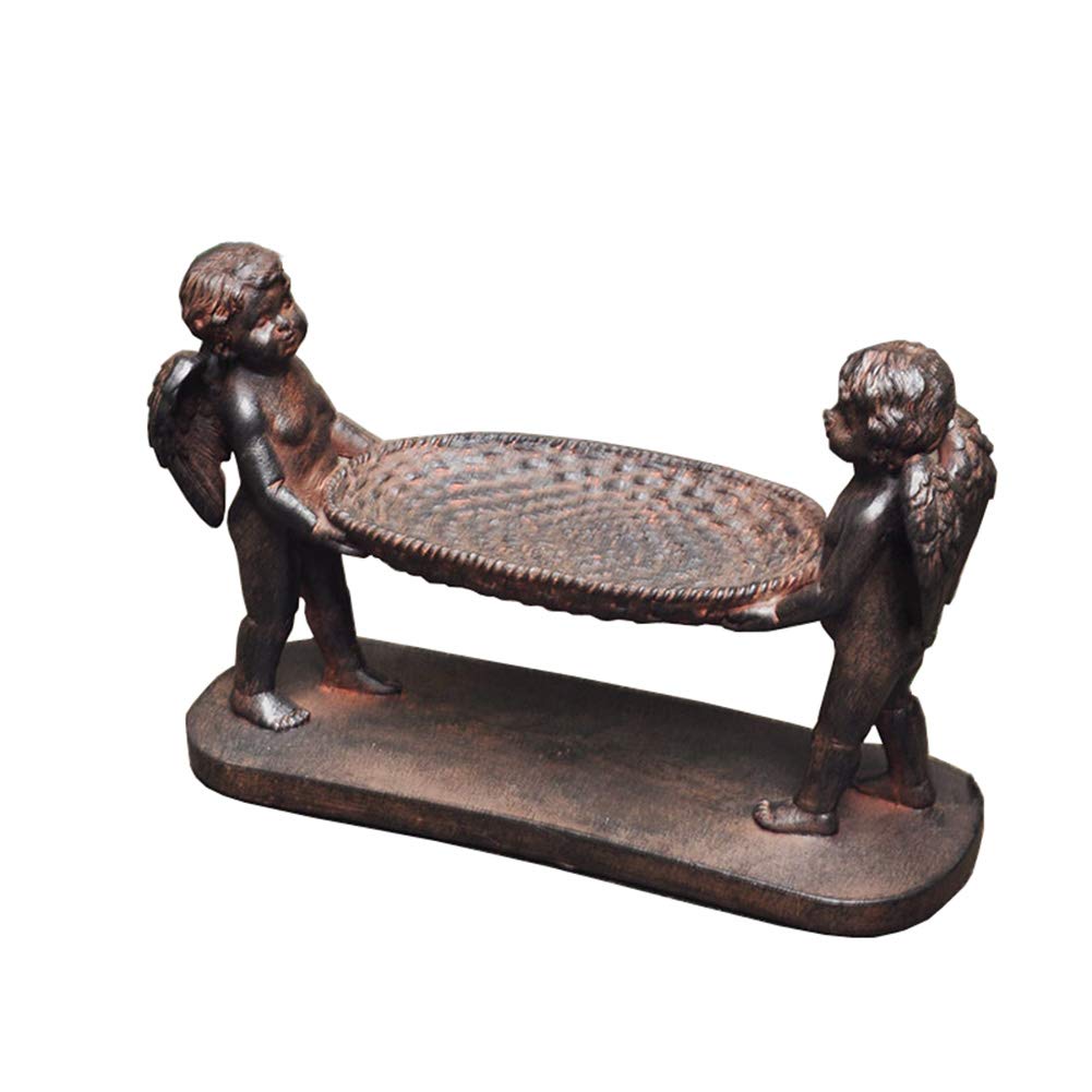Plaque créative d'ange pour bureau et statue de jardin en résine vintage