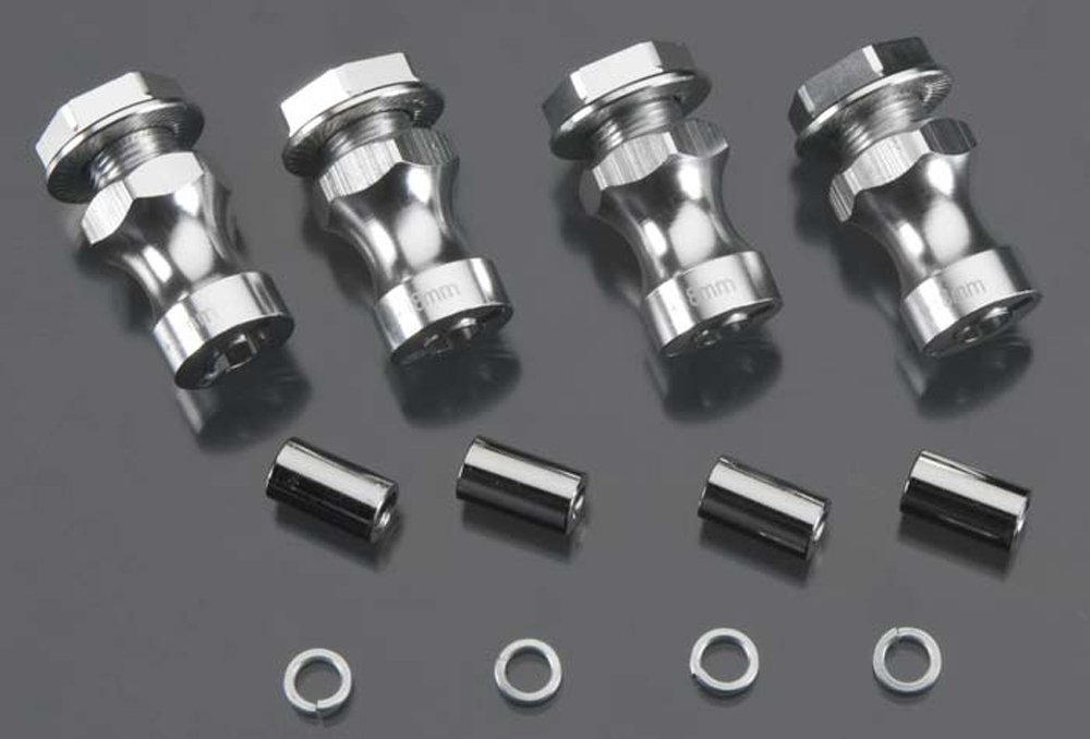 Integy RC Upgrades for Traxxas T-Maxx, 17mm Hex Wheel (4) Hub +18mm Offset for Traxxas 1/10 T-Maxx, Revo