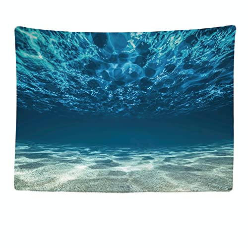 Ulticool, Decorative Wall Tapestry Bedroom, Ocean Sea Silence Diving Aquarium Beach Summer, 200 x 150 cm Large