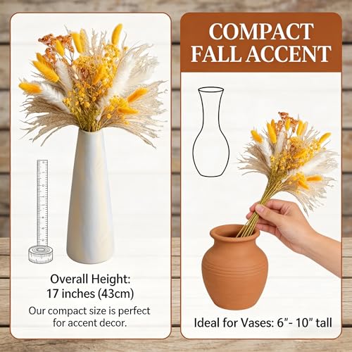 Ramo de flores secas pampas decorativo, 44 piezas, 17" miniatura 5