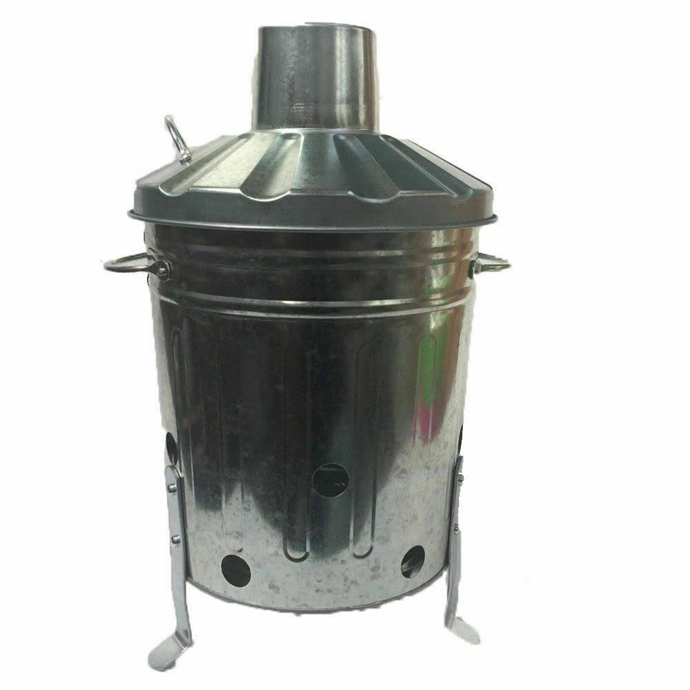D.I.L 15L 60L 90L Garden INCINERATOR/LEAVE/PAPER/Fire Bin Incinerator Galvanised/W SHOVEL OR SHOVEL ONLY (60LTR FIRE BIN +METAL SHOVEL)