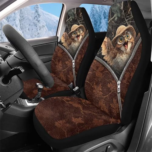 Housse de siège de voiture hibou 52x138cm couvre siège avant élastique auto et camion