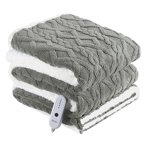 Electric Heated Blanket Twin Size 62" x 84" - Fluffy Ultra Soft E...