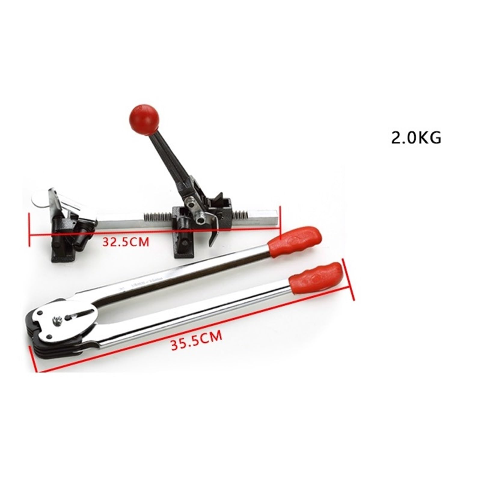 Attrezzo per reggiatura Kit Macchina Manuale for Pressa for Balle A Mano, Tendicinghia, Tenditore, Parte della Macchina for Reggetta in Nastro di Plastica(Light+3 reels with 1 Pound Buckle)