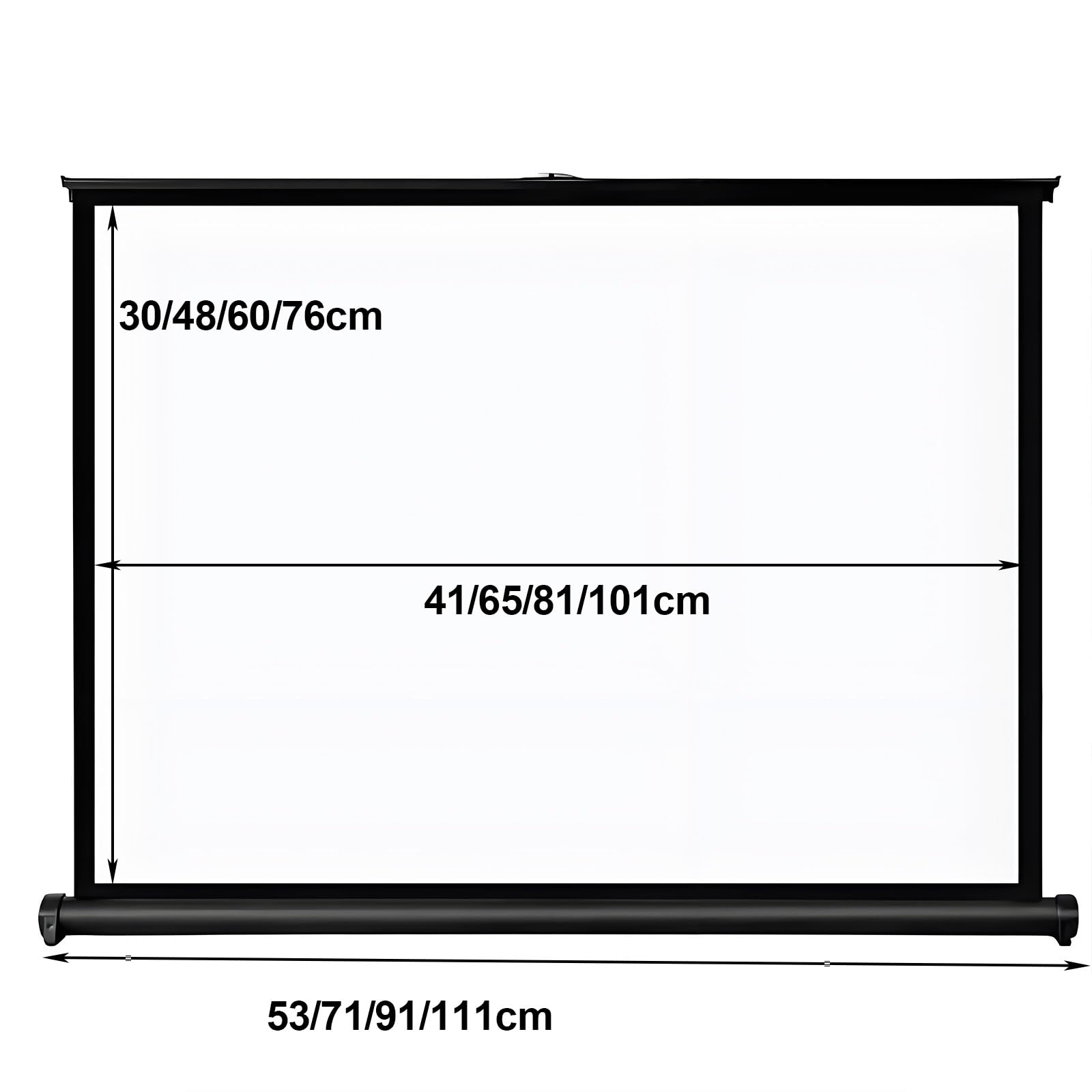 Schermo Portatile Alta Definizione 4K Telo per Proiettore Design ad Estensione Rapida Schermo da Tavolo Mobile Senza Installazione Adatto per Home Theater Campeggio(81 * 60cm)