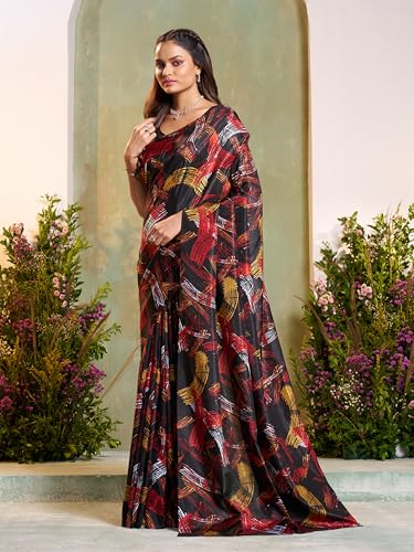 Image of Garden Vareli Art Silk Abstract Print Saree