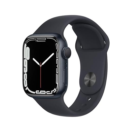 Apple Watch Series 7 (GPS), Caixa em alumínio meia-noite de 41 mm com Pulseira esportiva meia-noite