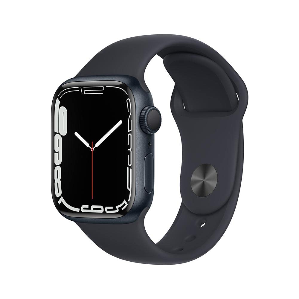 Apple Watch Series 7/GPS/45mm/A2474/ミッドナイト〈MKN53J/A〉 Apple Watch Series 7 (GPS), Caixa em alumínio meia-noite de 41 mm