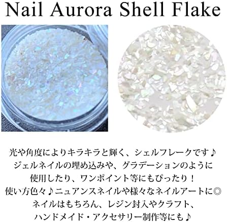 Amazon ネイル オーロラ シェル フレーク 約2g前後入り プチココ シェル 通販