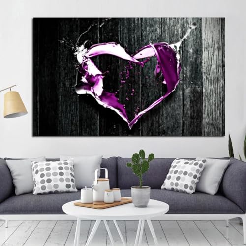 Peinture moderne toile violette JACBON 40x60 cm art mural créatif