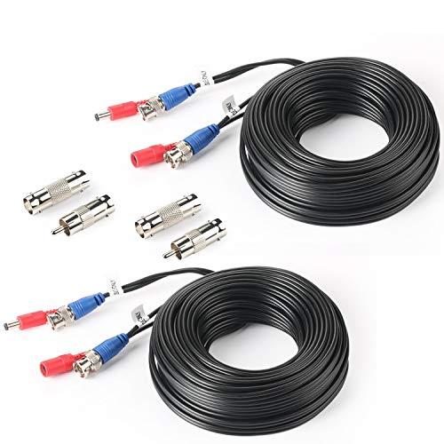 Black Friday - 80% OFF SHD 2Pack 100Feet BNC Vedio Power Cable Pre-Made Al-in-One Camera Video BNC Cable Wire Cord for Surveillance CCTV Security System with Connectors(BNC Female and BNC to RCA) Black Friday - 80% OFF SHD 2Pack 100Feet BNC Vedio Power Cable Pre-Made Al-in-One Camera Video BNC Cable Wire Cord for Surveillance CCTV Security System with Connectors(BNC Female and BNC to RCA)