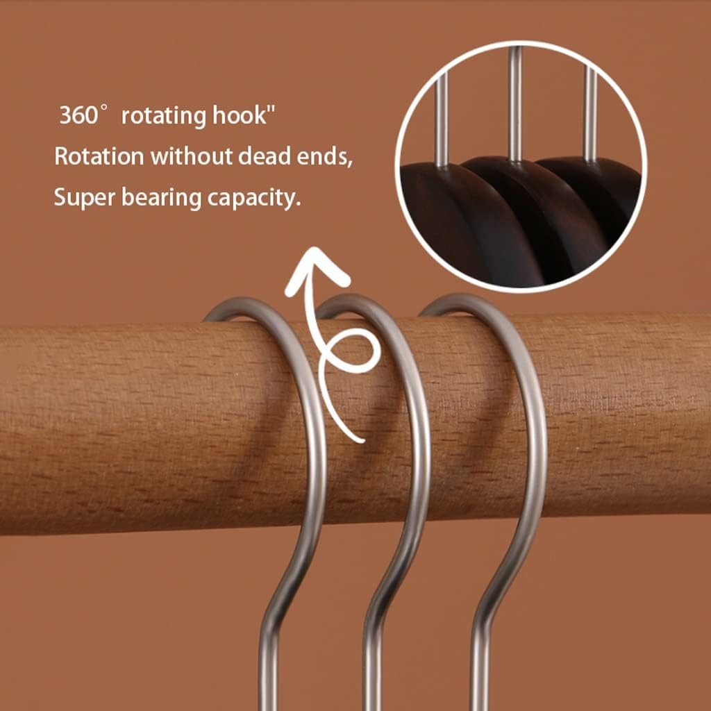 Coat Hangers Clothing Organization Wooden Suit Hangers 10 Pack Coat Hanger with 360° Swivel Hook and Precisely Cut Notches for Jacket, Pant Closet Essentials