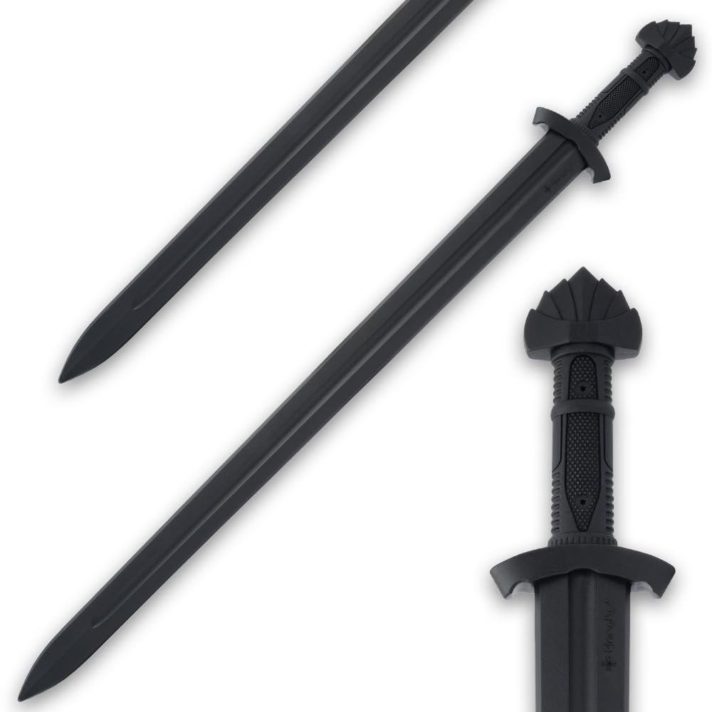 Premium Polypropylene Training Viking Sword Practice Weapon | Virtually Unbreakable | Textured Handle | 38.5