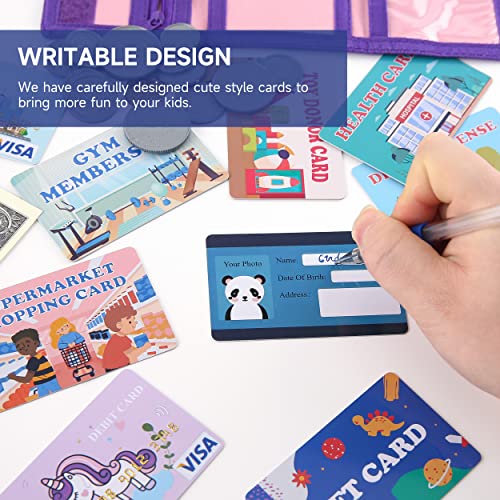 231Pcs Play Set, Fake Coins For Cash Register, Prop Set Include Wallet And Fake Credit Cards, For Kids Pretend Play And Math Learning Toy #TOP3