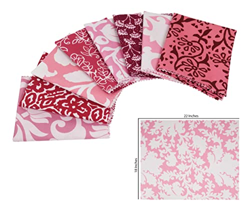 Tissu de patte rose en coton pré-coupé Soimoi pour patchwork de vos plaids - 5