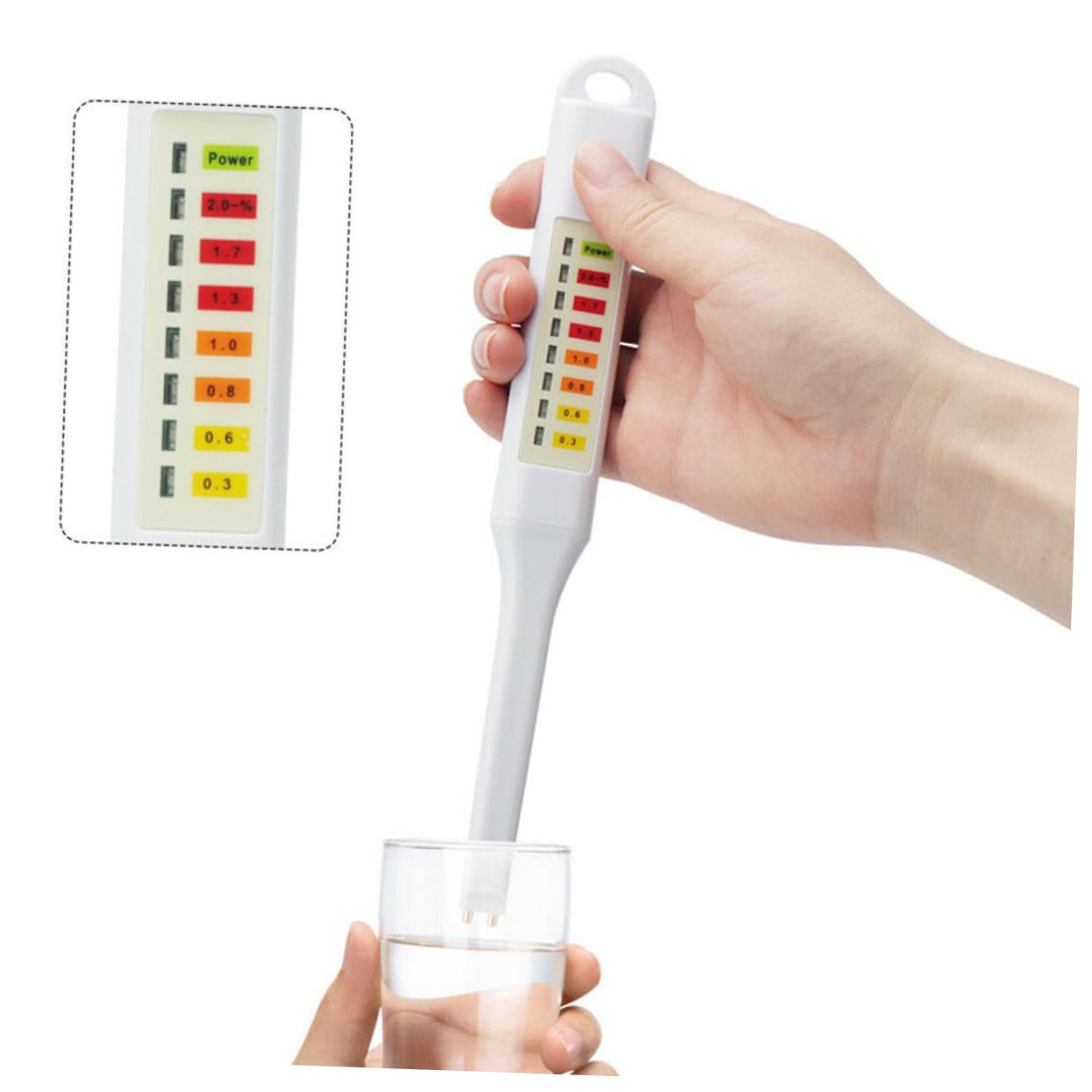 SOLUSTRE Medidor de Salinidad Portátil para Agua Salada Diseño Profesional y Resultados Claros, Fabricado en Abs, Adecuado para Uso en Hogares y Spas