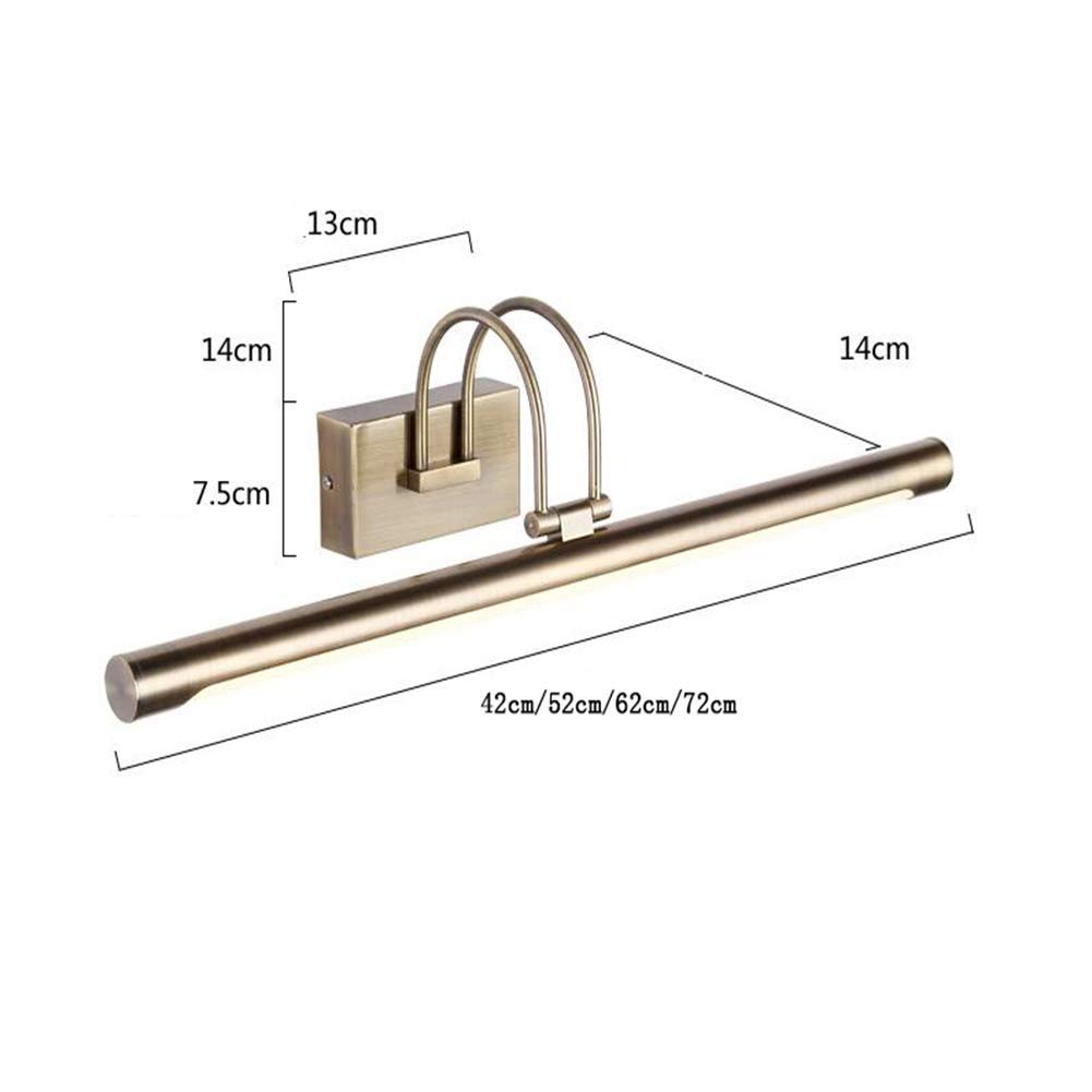 Lampada Frontale a Specchio a LED, Tavolo da Bagno 9W 42CM con Illuminazione Illuminazione per Trucco per Foto IP44 Illuminazione da Parete per Scale Impermeabile per corridoio Luce Notturna