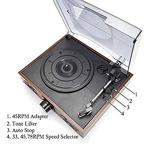 Gramophone, phonographe rétro pour la Maison, Tourne-Disque Vinyle LP Moderne avec Haut-parleurs, Bluetooth, entrée de Ligne de Carte USB TF, Radio FM et Prise - Les Beatles, Paul McCartney, John Lennon, RIngo Starr, George Harrison Gramophone, phonographe rétro pour la Maison, Tourne-Disque Vinyle LP Moderne avec Haut-parleurs, Bluetooth, entrée de Ligne de Carte USB TF, Radio FM et Prise – Image 3