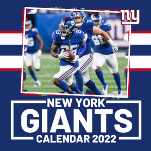 New York Giants Calendar 2022: An Amazing Gift For Anyone Loving New York Giants To Display, Keep Track Of Dates & Months And Get More Inspiration.