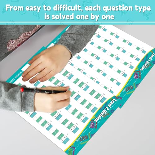 Image of 56 Pages Math Worksheets Division Practice Math Problem Workbook for 3rd 4th 5th Grade Students Age 7 8 9 10 11 Yeas Old Kids Early Childhood Education Materials Double & Triple Digit Division-Level 6