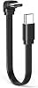 Greabuy 66W Type C to Type C Flat Charging Cable Smartphones, Tablets, Laptops Soft Silicone USB C Cord with 90 Degree Rotating Option