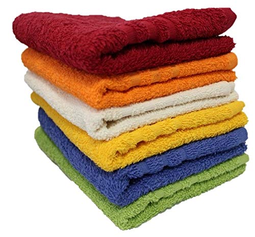 Viterbo Biancheria Set Asciugamani da Bagno in Spugna 6 Pezzi Ospite Cotone 100% Tinta Unita Ring