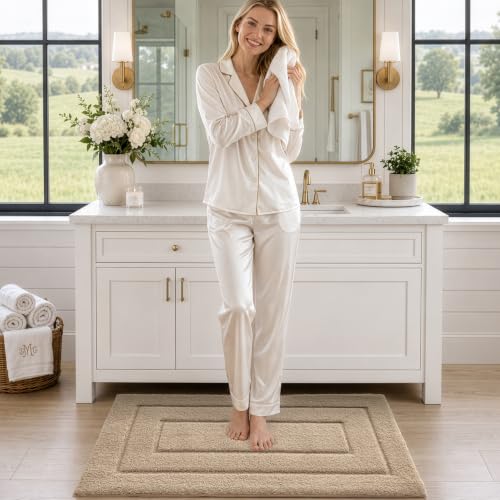 DEXI Badezimmerteppich, extra weich, saugfähig, Premium-Badteppich, rutschfeste, Bequeme Badematte, Teppich für Badewanne, Dusche… – Ansicht 4