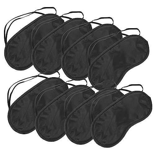 POPETPOP 16個 使い捨てアイ のそみ eye mask eye patch 目隠しアイシェード バルク つぼみ 眠っている パッド ポリエステル Black